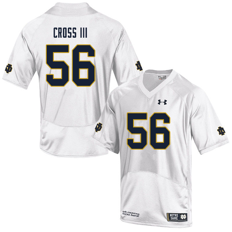 Men #56 Howard Cross III Notre Dame Fighting Irish College Football Jerseys Sale-White